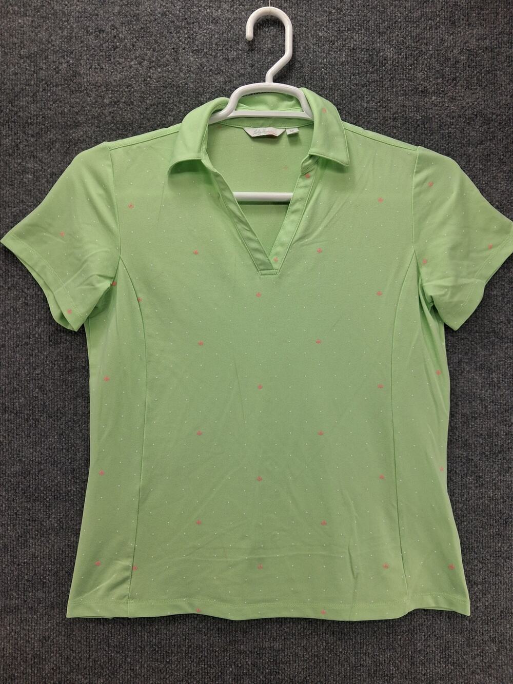 Lady Hogan Polo Shirt Womens Medium Golf Short Sleeve Green